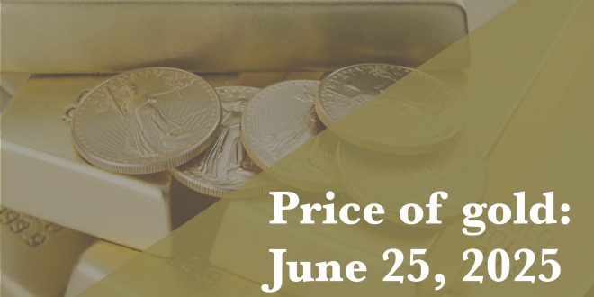 Gold Price Today June 25, 2025