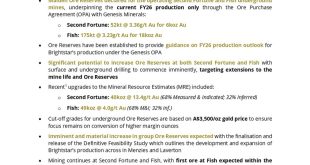 Menzies and Laverton Gold Projects Feasibility Study