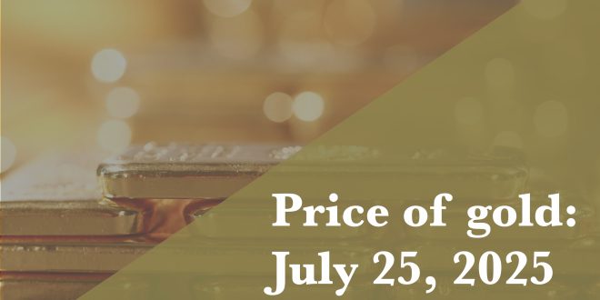 Gold Price Today July 25, 2025